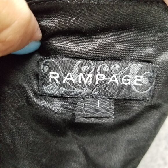 Rampage Pants Womens 1 Black Stretch Mid Rise Solid Button Detail Trouser - Picture 10 of 14